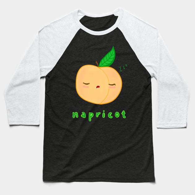 Napricot Baseball T-Shirt by moonlitdoodl